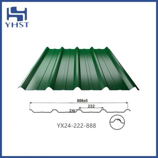 Color corrugated coated steel plates for roof